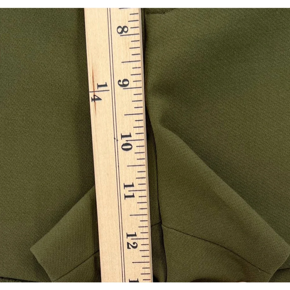 ALICE + OLIVIA Shorts Womens 6 Olive Green Cady High Waist Clean Short NWT - Picture 15 of 16